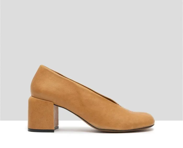 Audley Shoes Mid Heel Leather Shoe Guida Brown Women Medium Heel