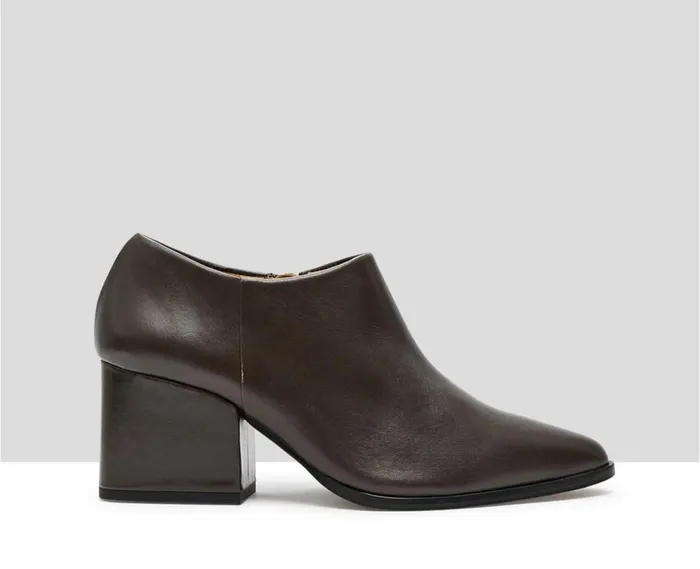 Audley Shoes Mid Heel Leather Shoe Katja Brown Women Medium Heel