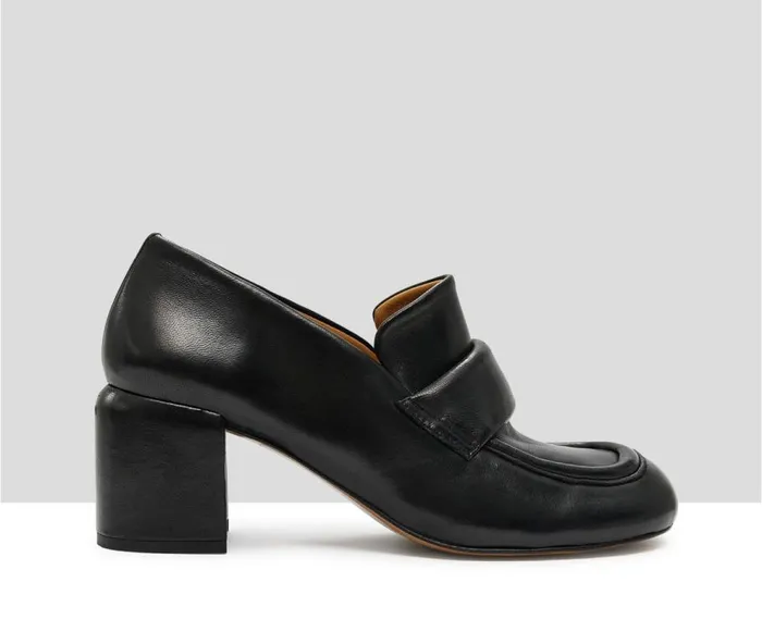 Audley Shoes Mid Heel Leather Shoe Kira Black Women Medium Heel
