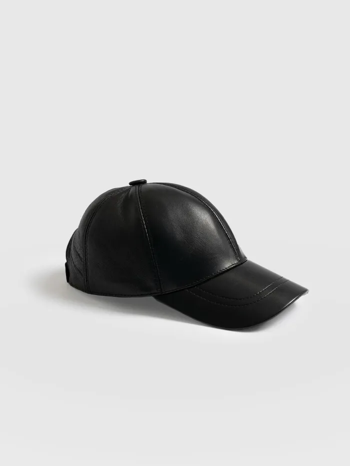 Avalon Leather Baseball Cap 8211 Black Black Women Saint And Sofia Scarves and Hats Avalon Leather Baseball Cap 8211 Black Black Women Saint And Sofia Scarves and Hats