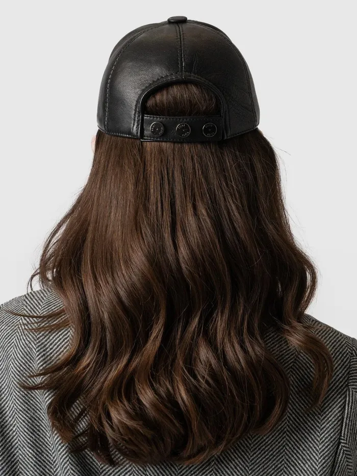 Avalon Leather Baseball Cap 8211 Black Black Women Saint And Sofia Scarves and Hats