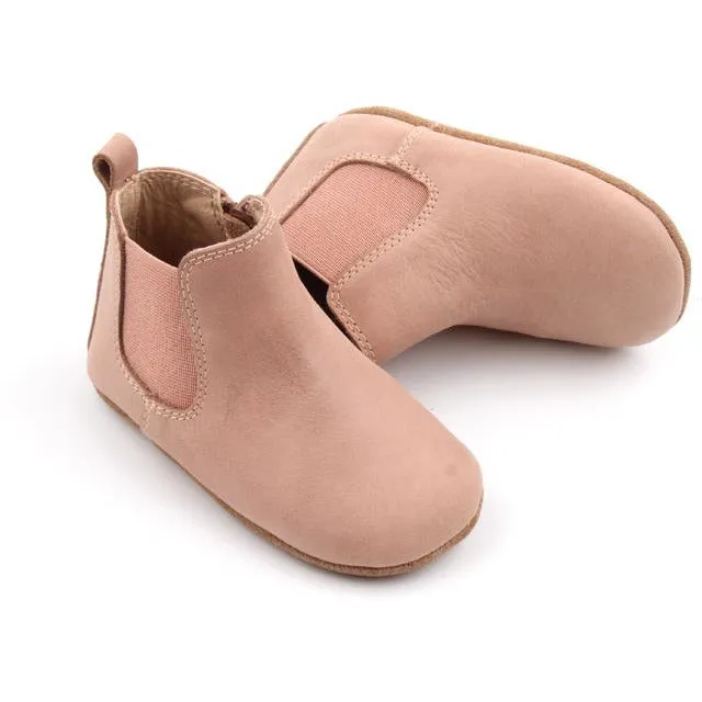 Baby Nisolo Baby Toddler and Kids Shoes Soft Sole Waxed Leather Chelsea Boot Antelope Pink Baby Nisolo Baby Toddler and Kids Shoes Soft Sole Waxed Leather Chelsea Boot Antelope Pink