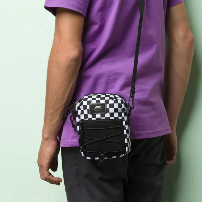 Backpacks and Bags Men Vans Bail Shoulder Bag Blackwhite Check