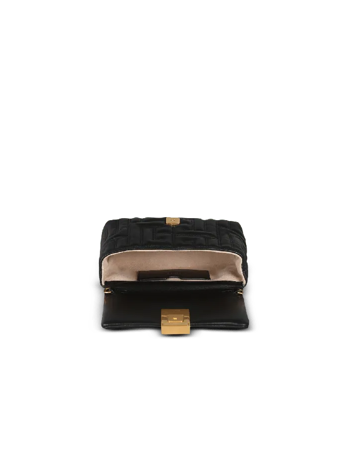 Balmain 1945 Soft Quilted Leather Mini Bag Black Women Crossbody Bags