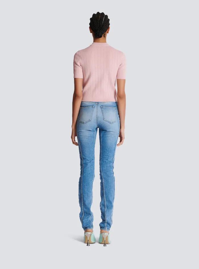 Balmain 4pocket Knitted Cardigan Pink Women Knitwear