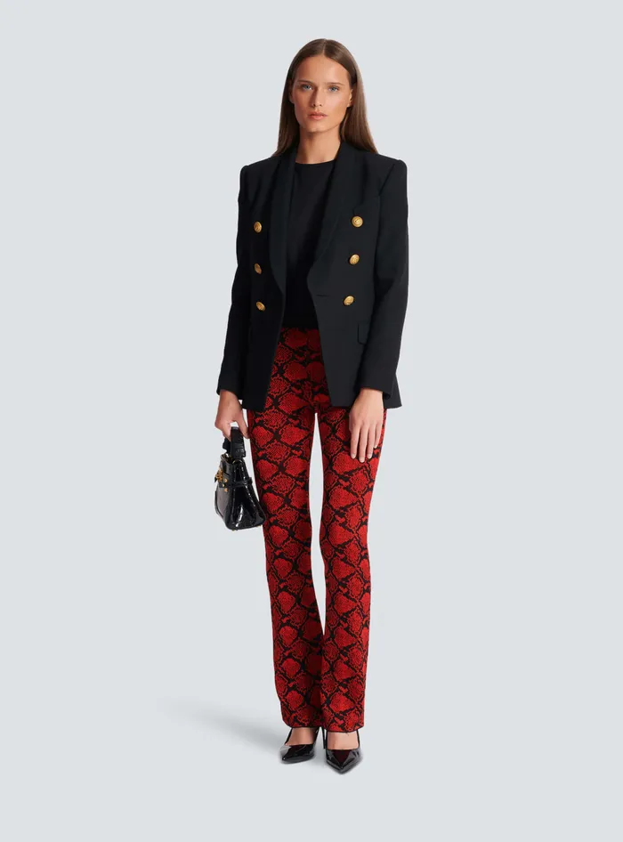 Balmain 6button Wool Jacket Black Women Jackets And Blazers