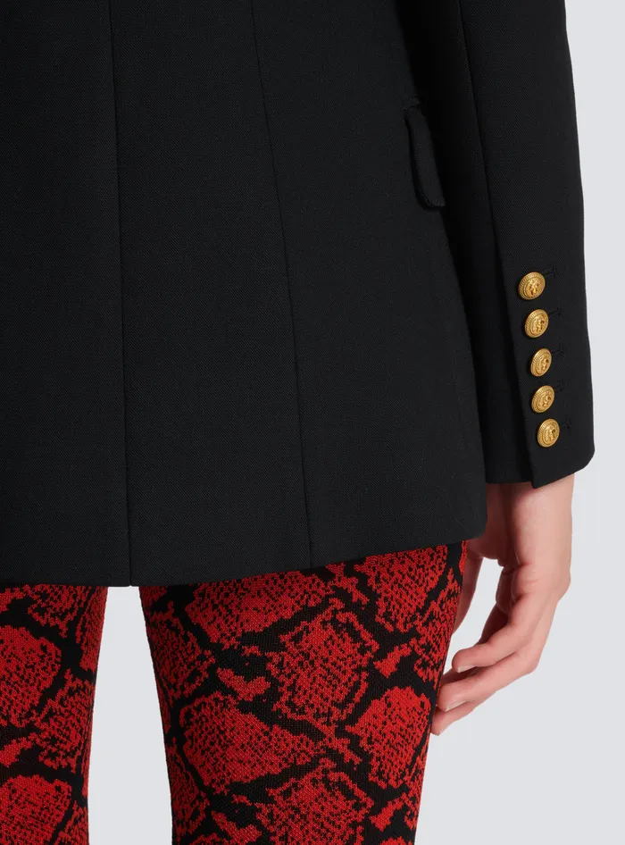 Balmain 6button Wool Jacket Black Women Jackets And Blazers