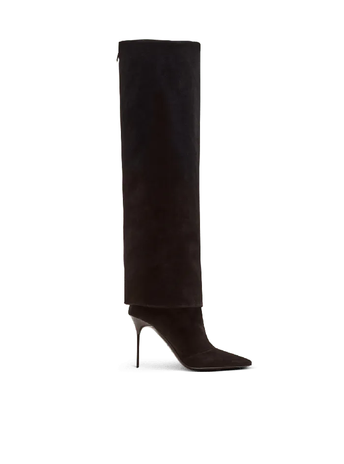 Balmain Ariel Suede Boots Black Women Boots
