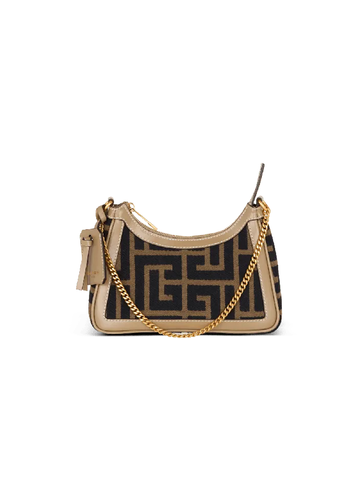 Balmain BArmy Shoulder Bag In PB Labyrinth Jacquard Black Women Crossbody Bags Balmain BArmy Shoulder Bag In PB Labyrinth Jacquard Black Women Crossbody Bags