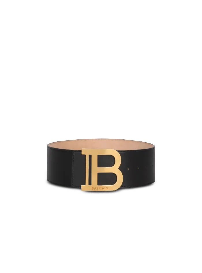 Balmain BBelt In Leather Black Women Belts