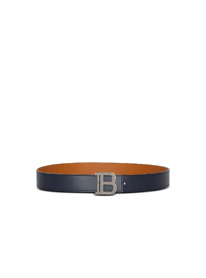 Balmain BBelt In Leather Multicolor Men Belts