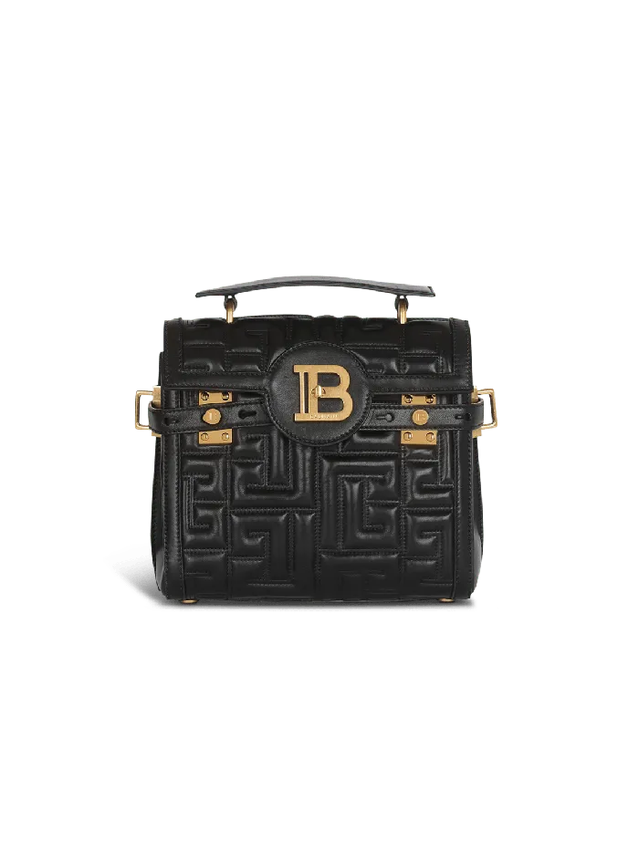 Balmain BBuzz 23 Quilted Leather Bag Black Women Handbags