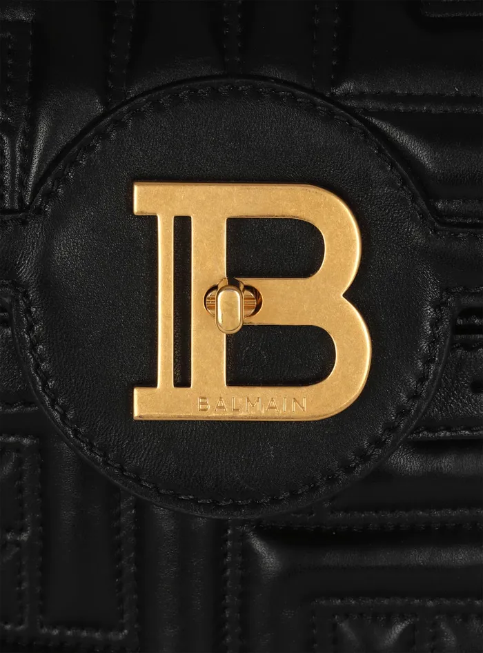 Balmain BBuzz 23 Quilted Leather Bag Black Women Handbags