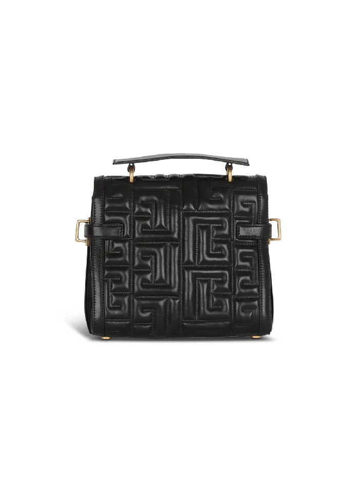Balmain BBuzz 23 Quilted Leather Bag Black Women Handbags
