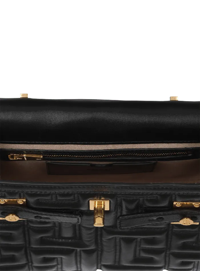 Balmain BBuzz 23 Quilted Leather Bag Black Women Handbags