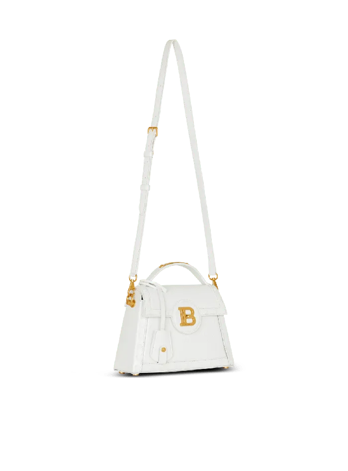 Balmain BBuzz Dynasty Bag In Diamondembossed Calfskin White Women Handbags