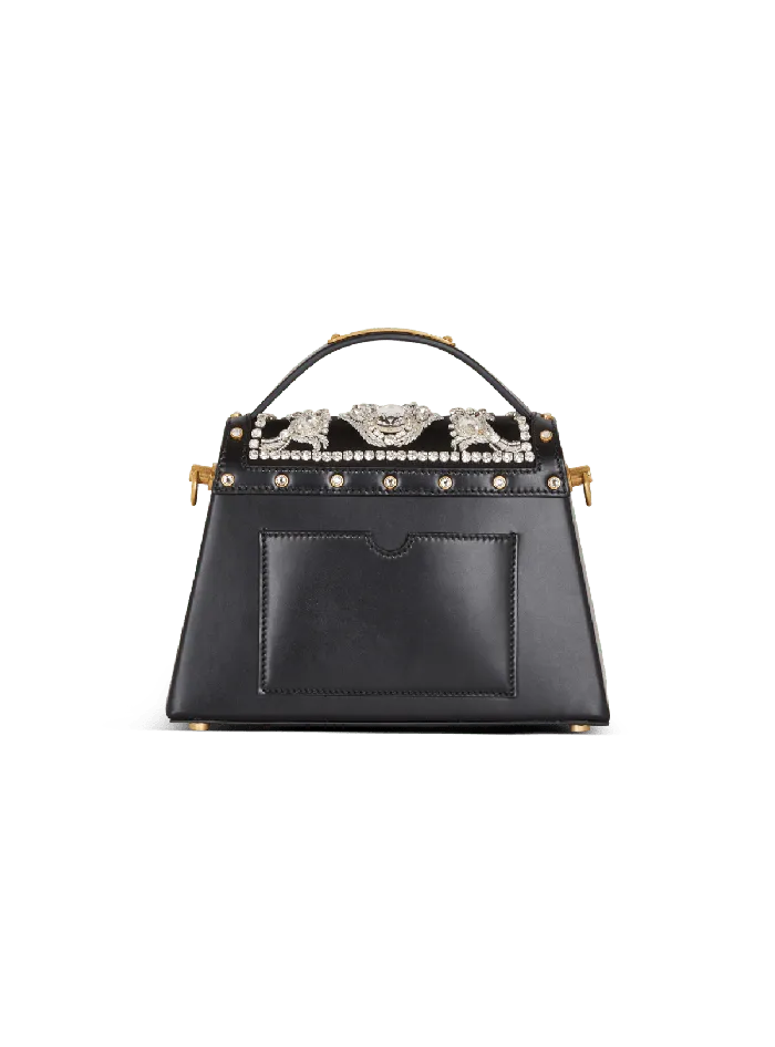 Balmain BBuzz Dynasty Bag In Embroidered Satin Black Women Handbags