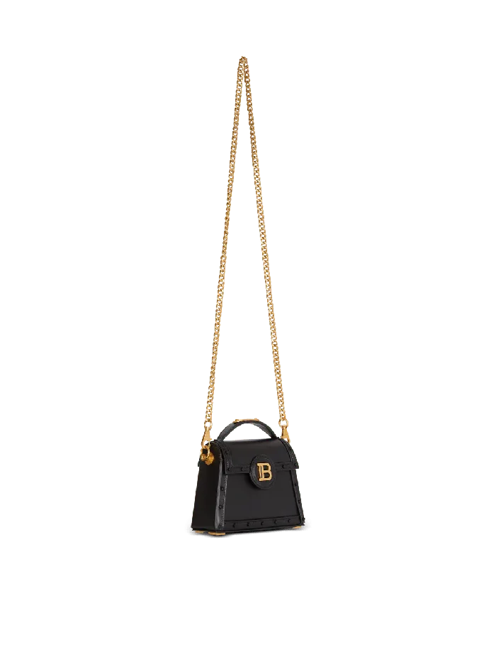 Balmain BBuzz Dynasty Small Leather Bag Black Women Handbags