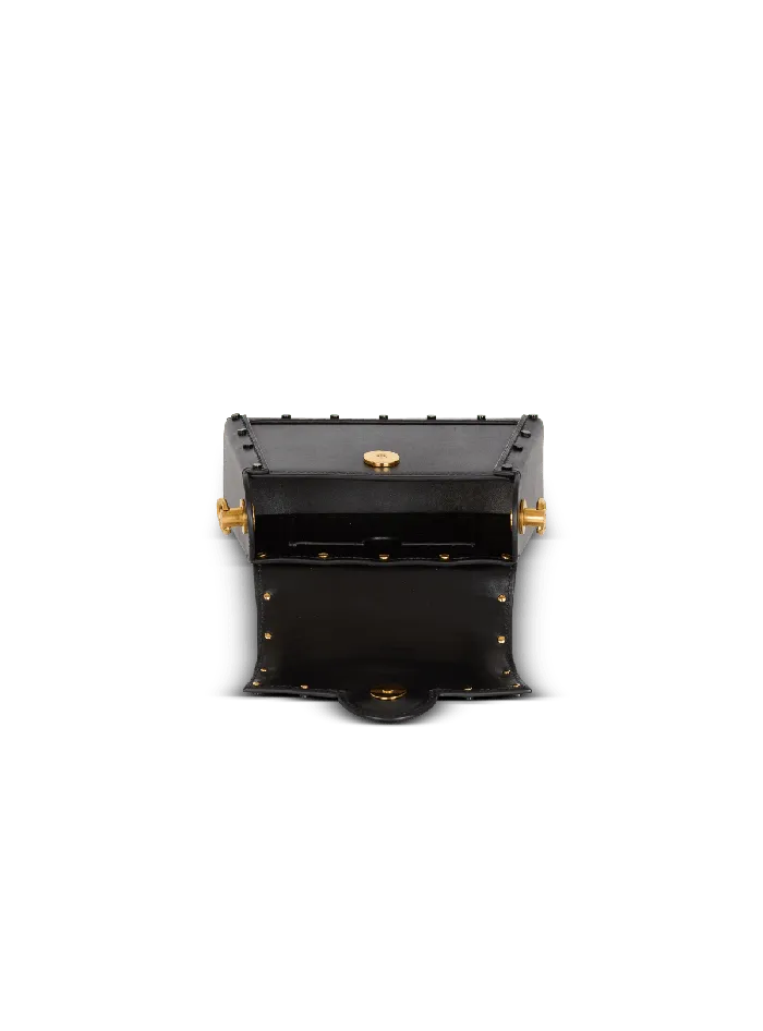 Balmain BBuzz Dynasty Small Leather Bag Black Women Handbags
