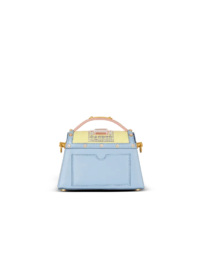 Balmain BBuzz Dynasty Small Suede Bag With Embroidery Multicolor Women Handbags