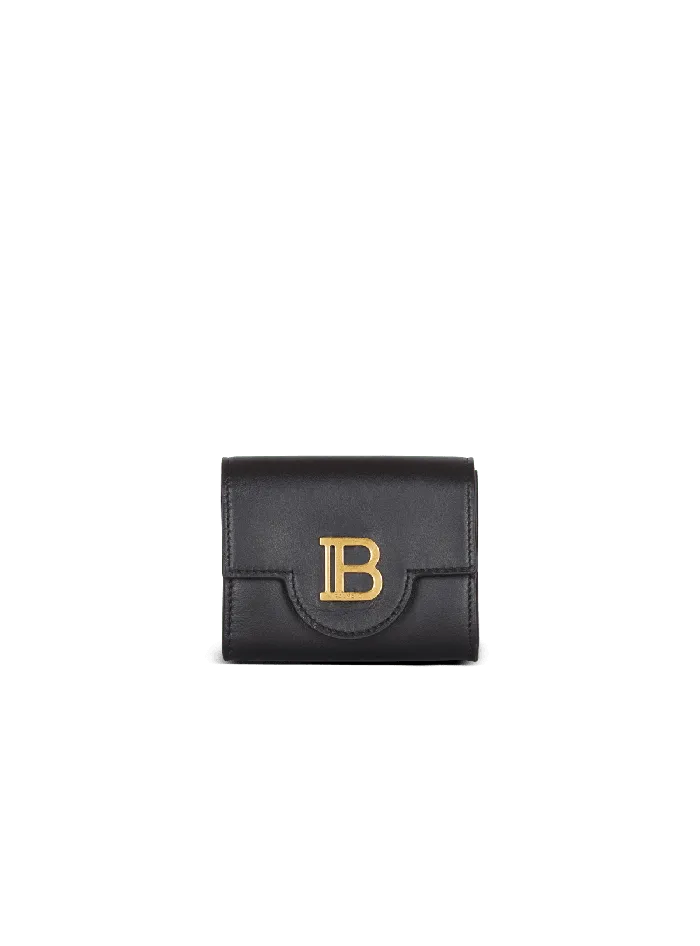Balmain BBuzz Leather Purse Black Women Small Leather Goods