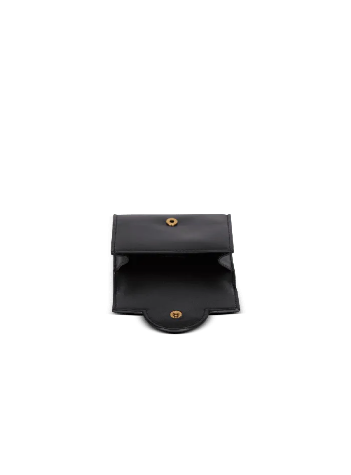 Balmain BBuzz Leather Purse Black Women Small Leather Goods