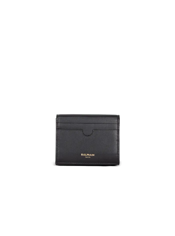 Balmain BBuzz Leather Purse Black Women Small Leather Goods