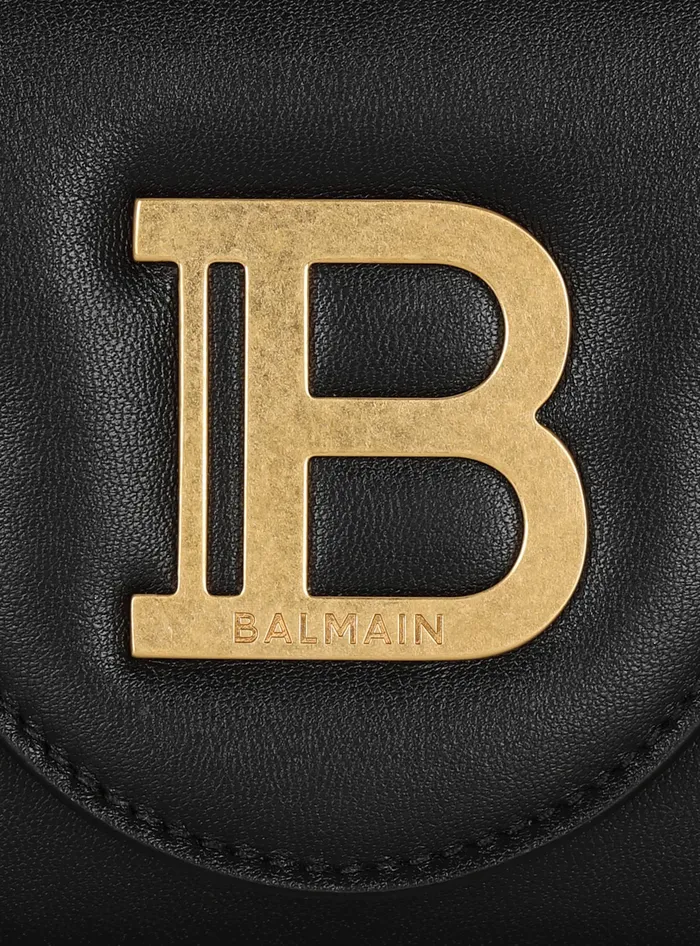 Balmain BBuzz Leather Wallet Black Women Small Leather Goods
