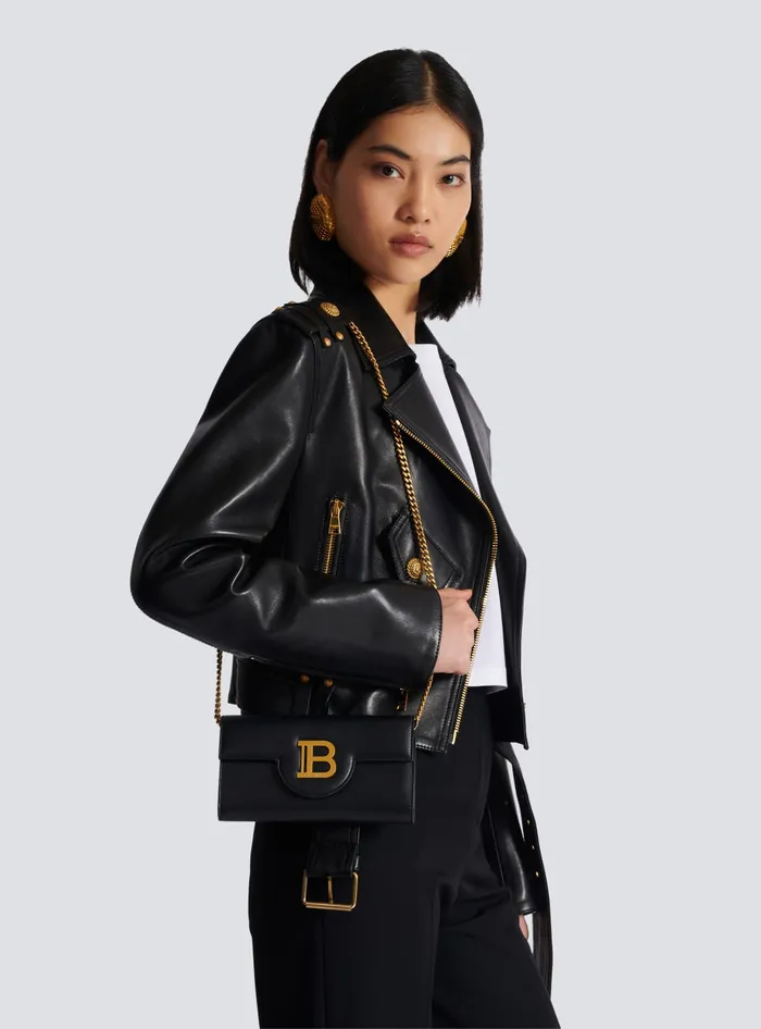 Balmain BBuzz Leather Wallet Black Women Small Leather Goods