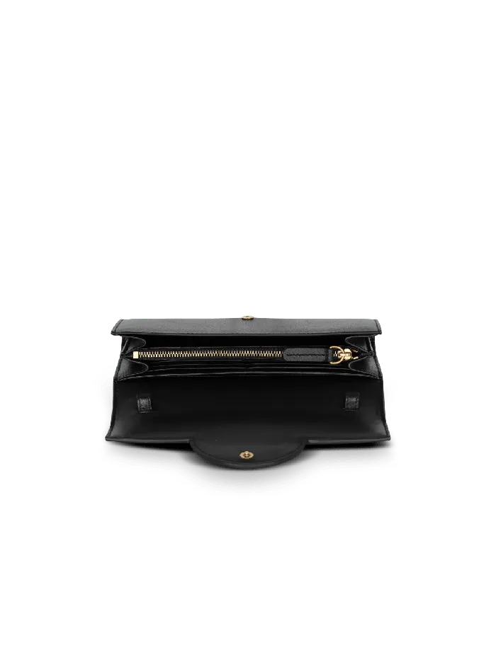 Balmain BBuzz Leather Wallet Black Women Small Leather Goods
