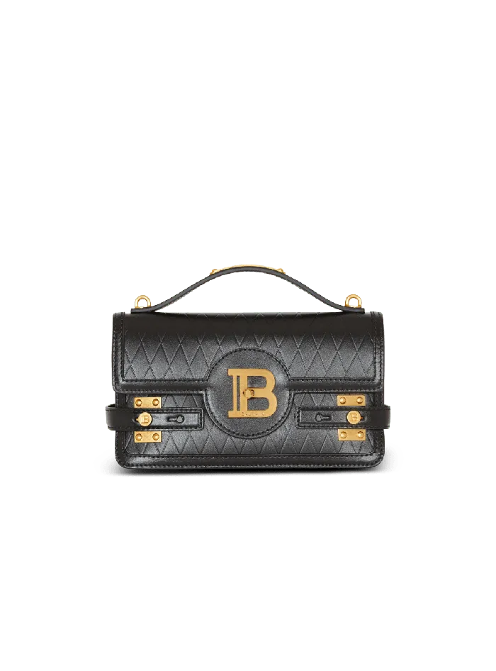 Balmain BBuzz Shoulder 24 Bag In Diamondembossed Calfskin Black Women Handbags Balmain BBuzz Shoulder 24 Bag In Diamondembossed Calfskin Black Women Handbags