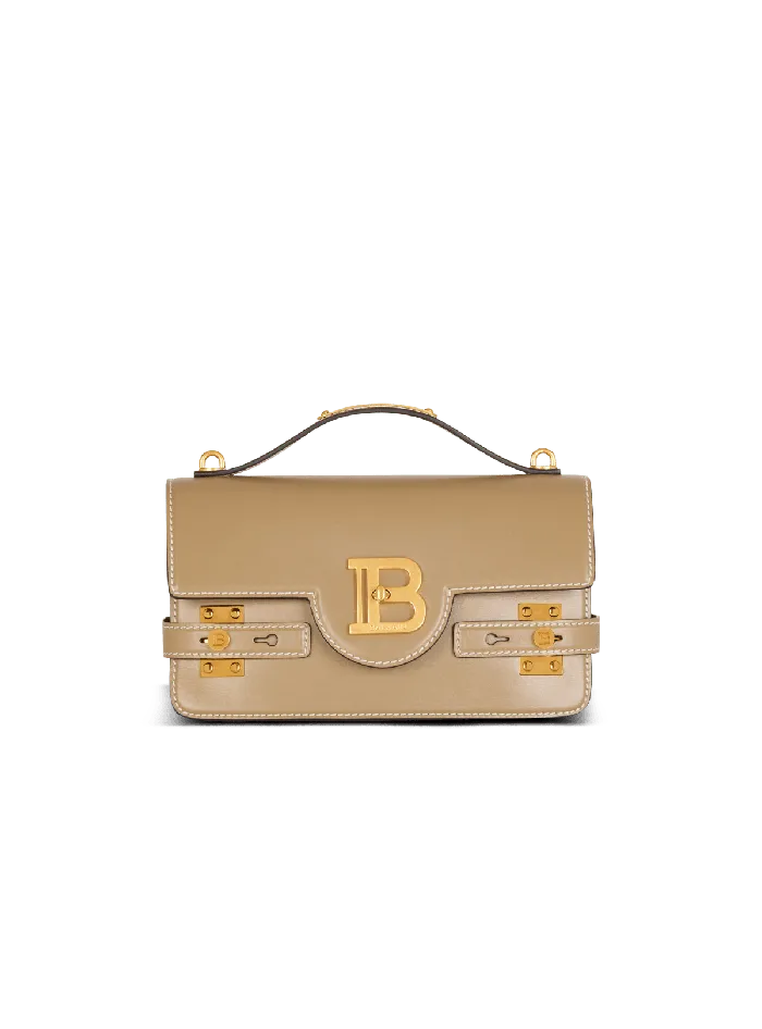 Balmain BBuzz Shoulder 24 Calfskin Bag Brown Women Handbags