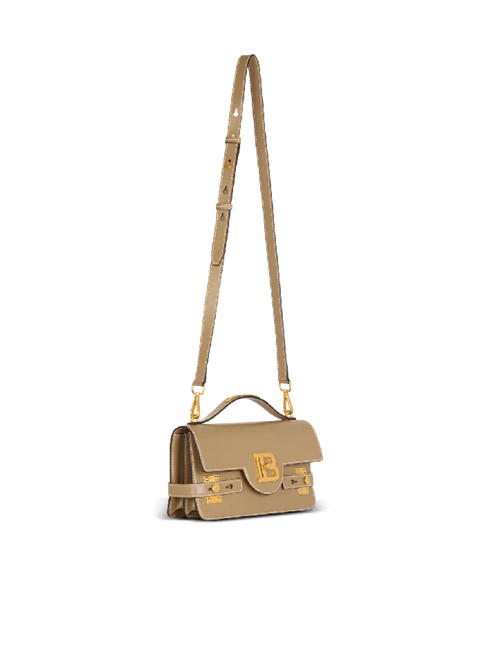 Balmain BBuzz Shoulder 24 Calfskin Bag Brown Women Handbags