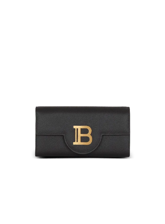 Balmain BBuzz Wallet On Chain In Grained Leather Black Women Small Leather Goods Balmain BBuzz Wallet On Chain In Grained Leather Black Women Small Leather Goods