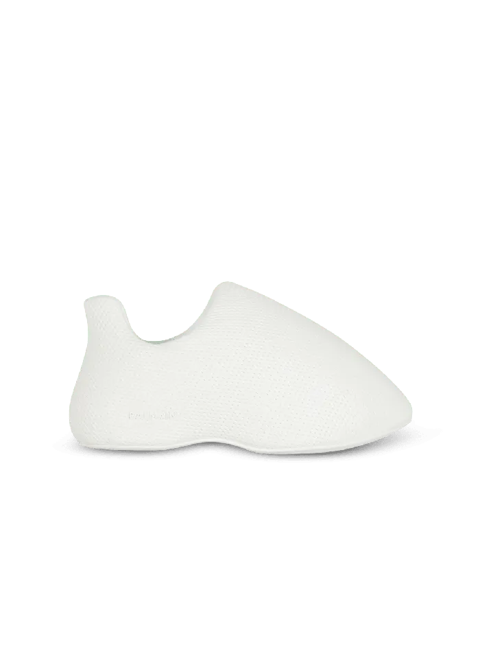 Balmain BCloud Sneakers In Embossed Leather White Men Sneakers