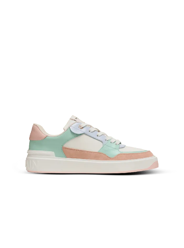 Balmain BCourt Flip Sneakers In Calfskin And Suede Multicolor Women Sneakers