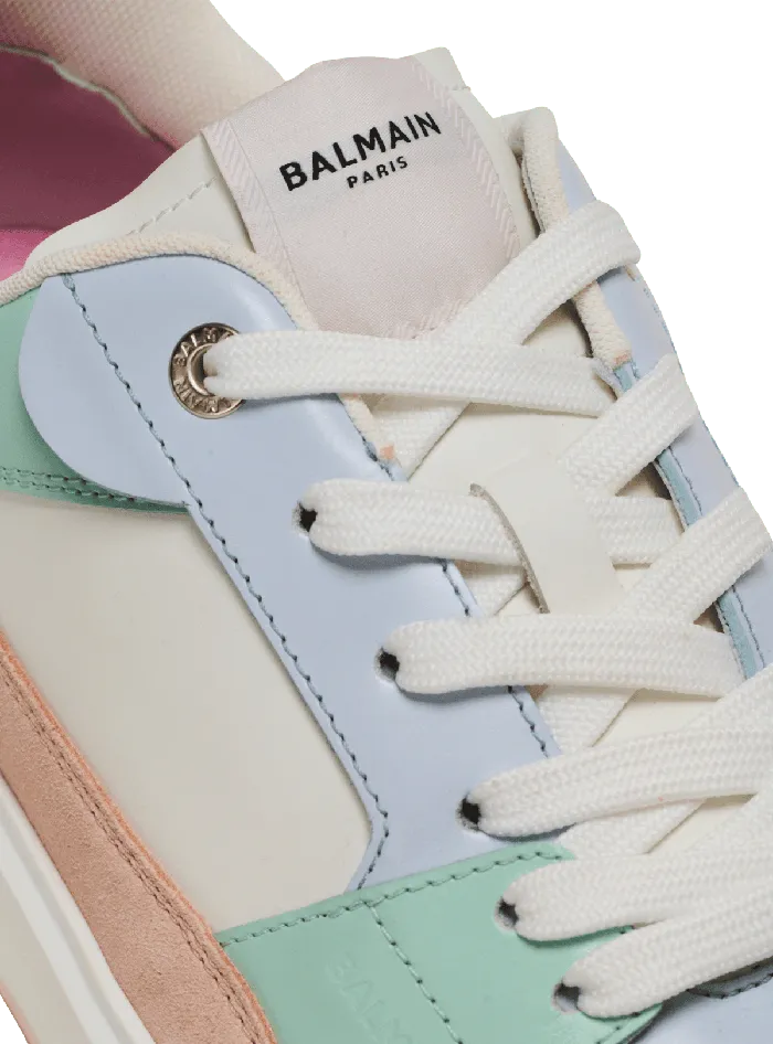 Balmain BCourt Flip Sneakers In Calfskin And Suede Multicolor Women Sneakers
