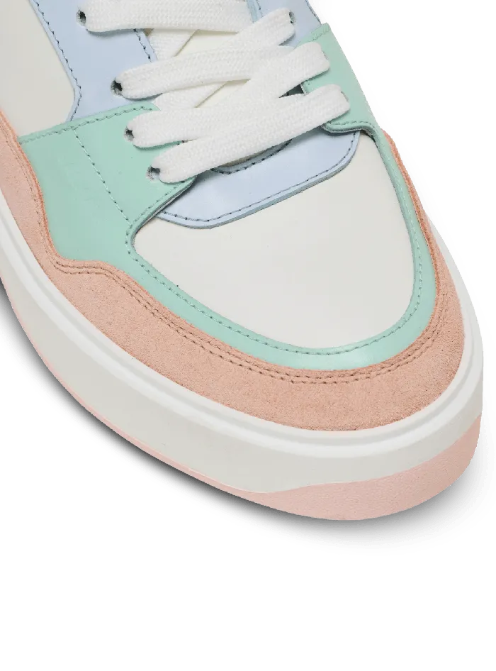 Balmain BCourt Flip Sneakers In Calfskin And Suede Multicolor Women Sneakers