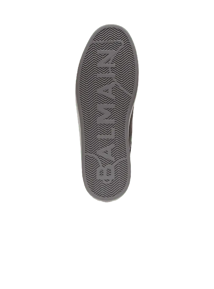 Balmain BCourt Flip Sneakers In Leather And Suede Black Men Sneakers