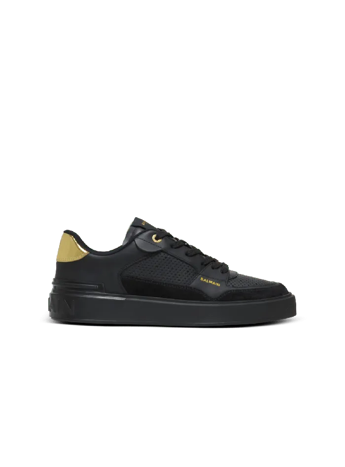 Balmain BCourt Flip Trainers In Calfskin Black Women Sneakers