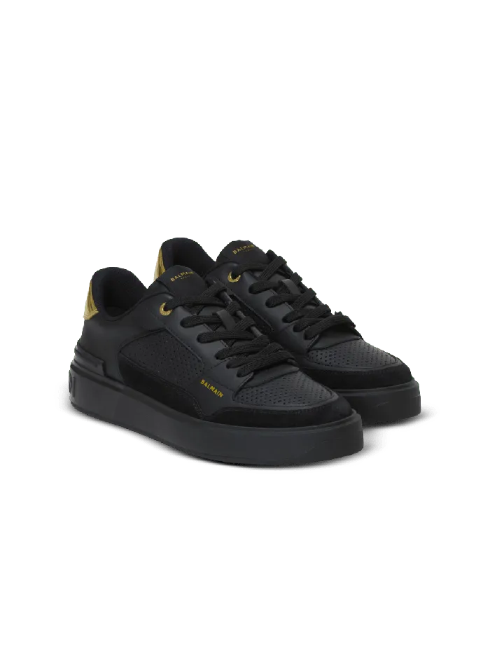 Balmain BCourt Flip Trainers In Calfskin Black Women Sneakers