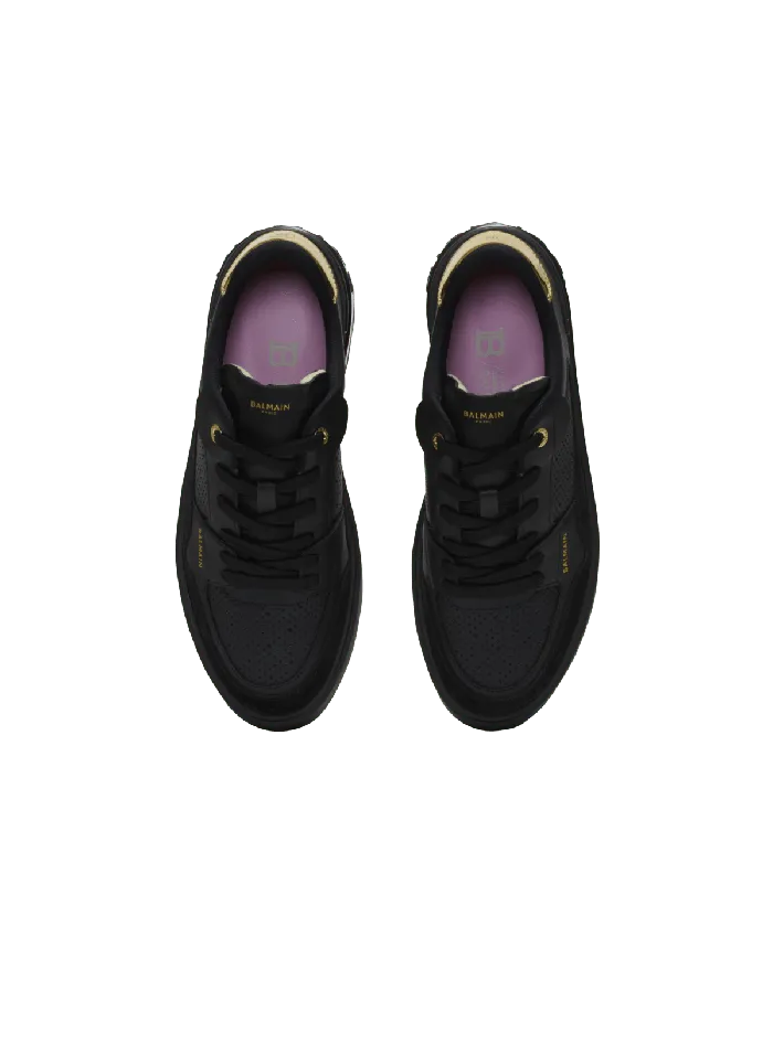 Balmain BCourt Flip Trainers In Calfskin Black Women Sneakers
