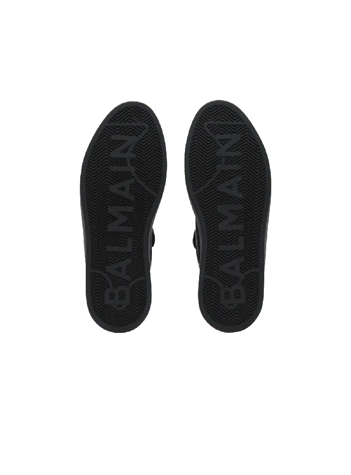 Balmain BCourt Flip Trainers In Calfskin Black Women Sneakers