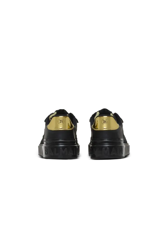 Balmain BCourt Flip Trainers In Calfskin Black Women Sneakers