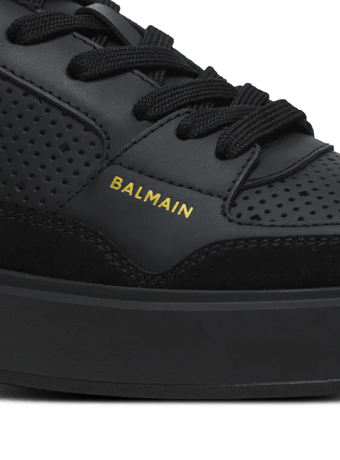 Balmain BCourt Flip Trainers In Calfskin Black Women Sneakers