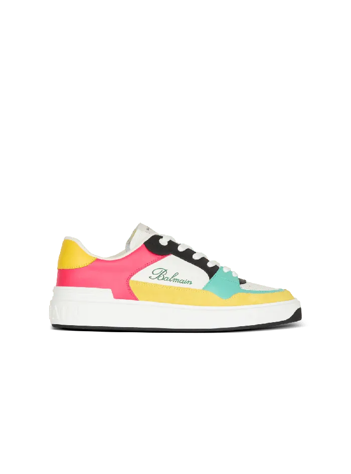 Balmain BCourt Flip Trainers In Calfskin Multicolor Men Sneakers