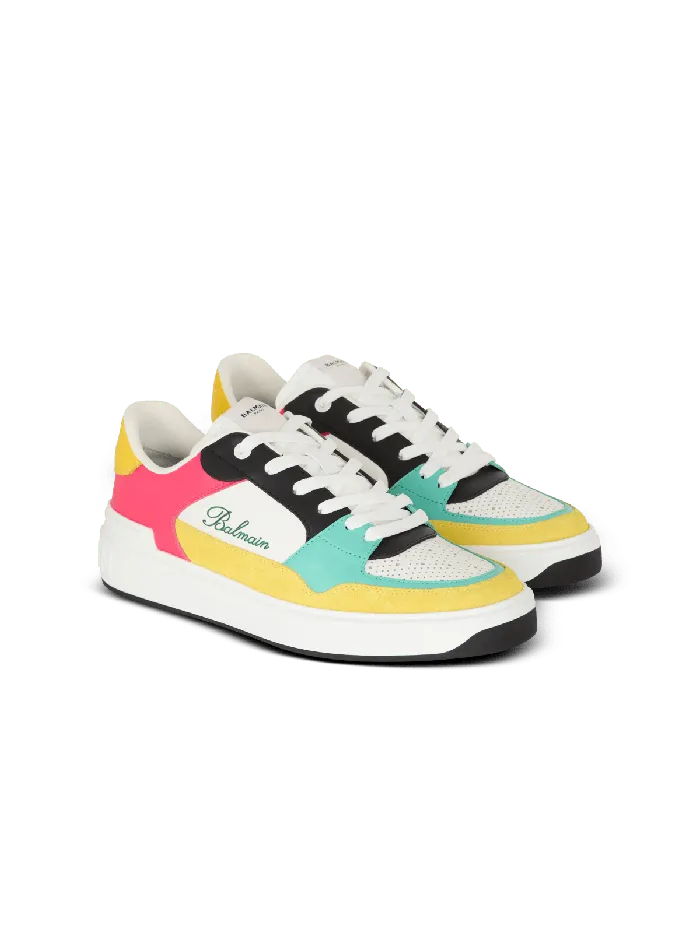 Balmain BCourt Flip Trainers In Calfskin Multicolor Men Sneakers