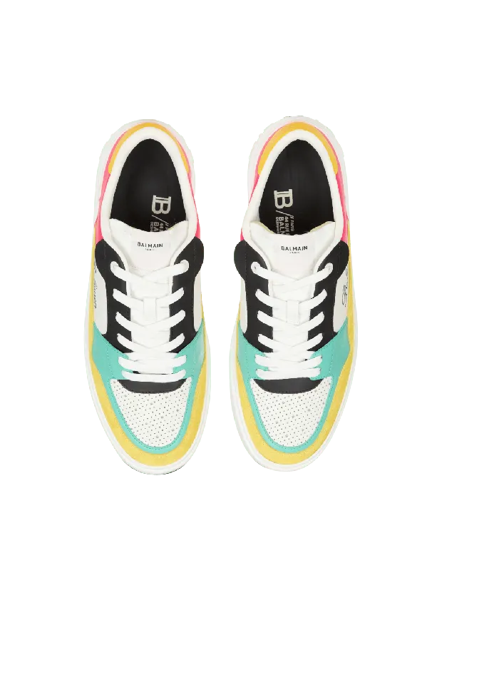 Balmain BCourt Flip Trainers In Calfskin Multicolor Men Sneakers