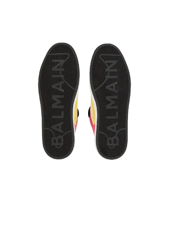 Balmain BCourt Flip Trainers In Calfskin Multicolor Men Sneakers