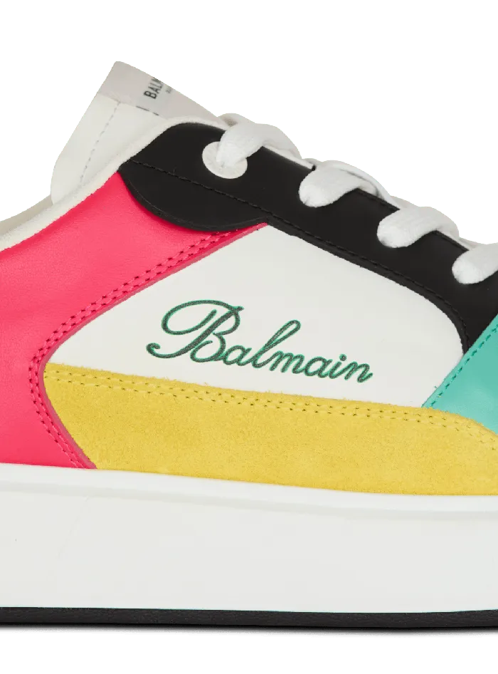 Balmain BCourt Flip Trainers In Calfskin Multicolor Men Sneakers